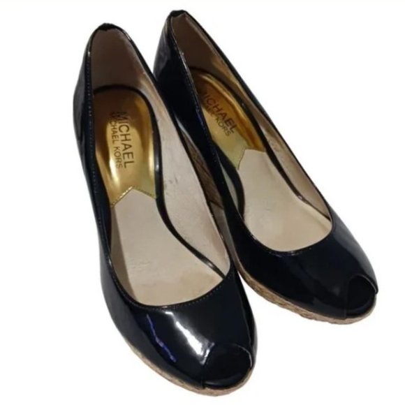 Michael Kors Black Espadrille Wedges - Picture 8 of 11